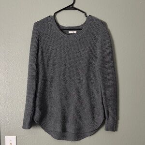 Elegant Charcoal Women's Crew Neck Sweater